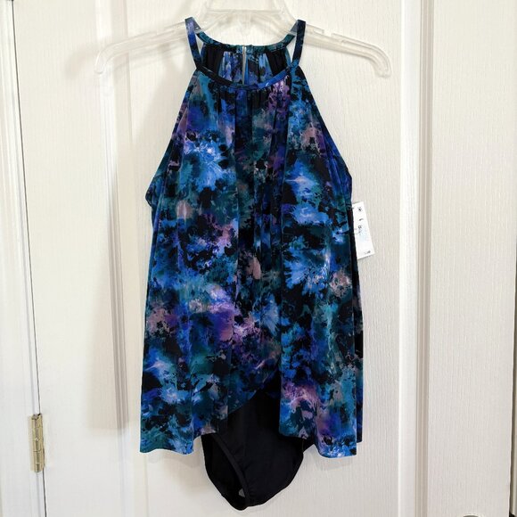 Magicsuit by Miraclesuit Aubrey Peaceout Swimsuit 1-PC Black Multi Size 12 NEW - Picture 4 of 9